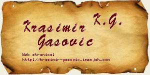 Krasimir Gašović vizit kartica